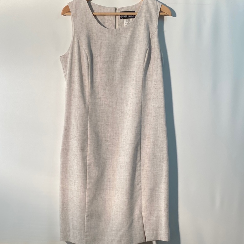 Sag Harbor Cream Sleeveless Sheath Dress for Work